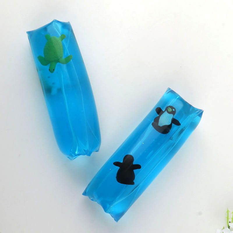 Filling sea animals inside water snake toy